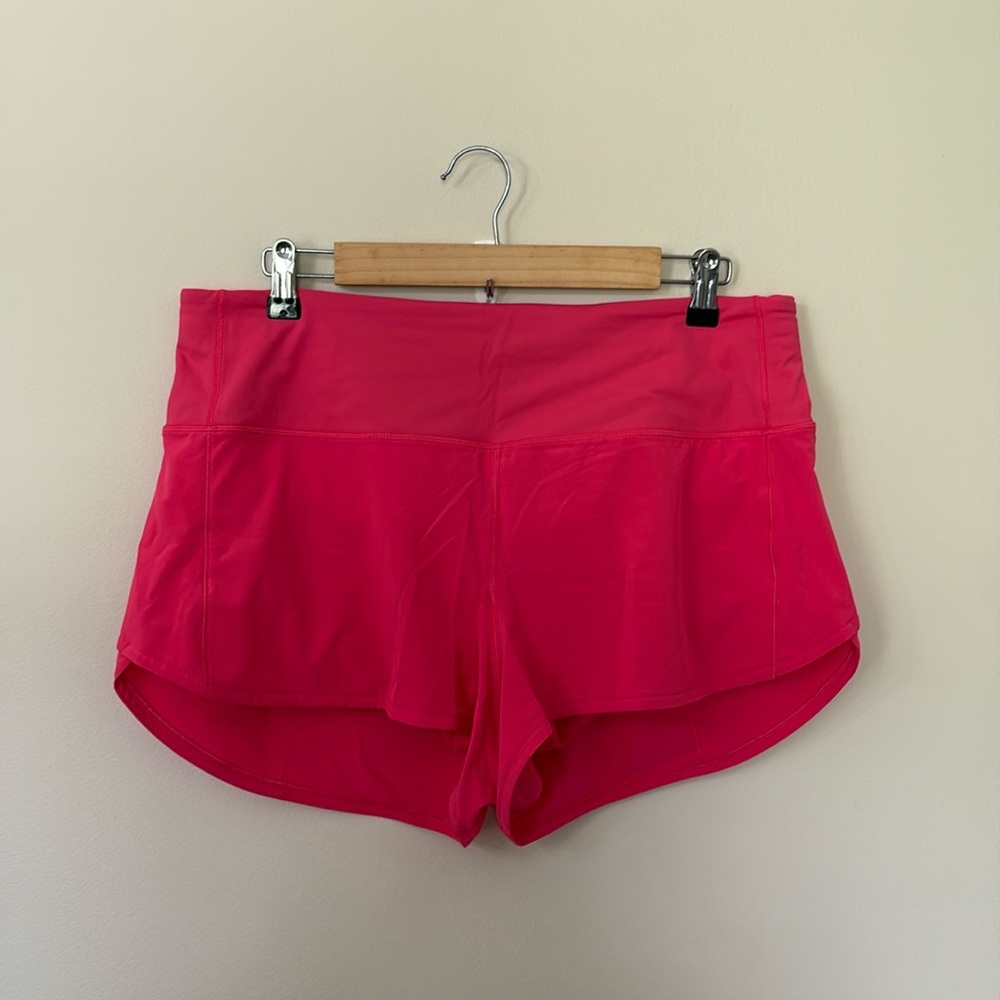Lululemon Speed Up High-Rise Shorts 2.5” Size 12 Pink Like New